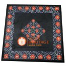 Marble Black Side Coffee Table Top Mosaic Fine Inlay Bedroom Decorative H4423