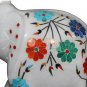 6" White Handmade Decorative Elephant Statue Semi Precious Inlaid Columbus Gifts