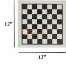 White Marble Chess Set With Chess Pieces King Handmade Mosaic Stone Art Decor White Marble Chess Set With Chess Pieces King Handmade Mosaic Stone Art Decor