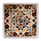 36" White Marble Dining Center Hallway Table Top Marquetry Inlay Art Decor E1044