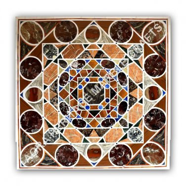 36" White Marble Dining Center Hallway Table Top Marquetry Inlay Art Decor E1044