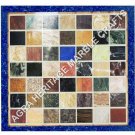 24" Marble Side Chess Coffee Table Top Inlay Mosaic Bedroom Hallway Decor H4953