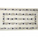 Marble Big Dining Table Top Lapis Lazuli Inlay Stone Hallway Decor E1506