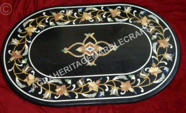 4'x2' Living Room Marble Dining Garden Table Top Kitchen Decor Inlay Stone E836A