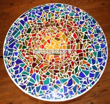 Marble Coffee Dining Table Top Micro Multi Lapis Inlay Furniture Decor H3816