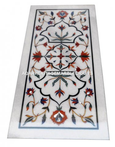Marble Dining Table Top Jasper Stone Inlay Marquetry Outdoor Gifts Decor H2002