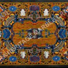 6'x4' Marble Outdoor Garden Table Top Marquetry Inlay Hallway Patio Decor H4676B