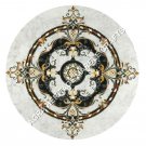 60" White Marble Top Center Table Online Best Italian Inlaid Fine Decor H4992C