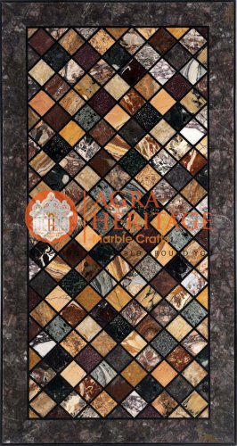 Marble Big Dining Center Inlay Table Top Design Hallway Decorative |8'x4'  E1666
