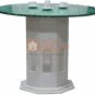 4'x4' Marble White Coffee Table Malachite Gemstone Patio Art Christmas Gift Deco