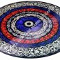 Marble Round Big Dining Table Top Lapis Lazuli Carnelian Inlay Christmas E1532