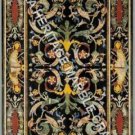6'x4' Black Marble Dining Hallway Table Top Pietra Dura Inlay Garden Decor H3384