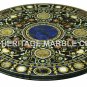 42" With Stand Marble Round Dining Conference Table Top Pietra Dura Inlay H3449A