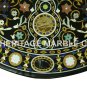 42" With Stand Marble Round Dining Conference Table Top Pietra Dura Inlay H3449A
