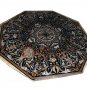 60" Marble Dining Table Top With 29" Stand Pietra Dura Inlay Hallway Decor E1486