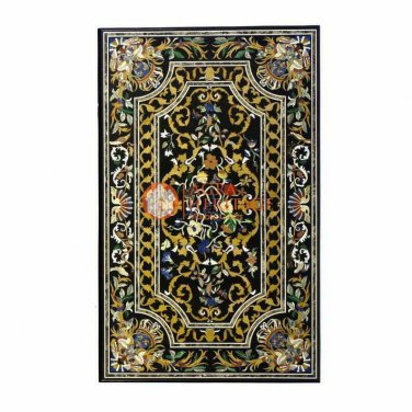 Marble Dining Center Inlay Table Top Marquetry Design Home Decorative Gift E1649