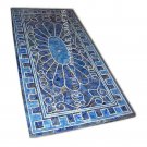 7'x4' Exclusive Marble Dining Side Table Top Lapis Inlay Occasional Decor E1008D 7'x4' Exclusive Marble Dining Side Table Top Lapis Inlay Occasional Decor E1008D