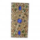 7'x4' Marble Side Dining Outdoor Table Top Lapis Pietra Dura Inlay Hallway E960 7'x4' Marble Side Dining Outdoor Table Top Lapis Pietra Dura Inlay Hallway E960