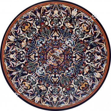 Exclusive Marble Hallway Dining Table Top Marquetry Scagliola Inlay Decor E748