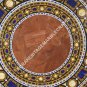 Black Round Marble Dining Home Table Top Marquetry Inlay Multi Stone Decor E610