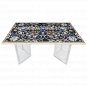 Marquetry Inlay Collectible Work Marble Dining Restaurant Table Top Decor E651