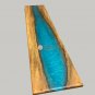 Beautiful Epoxy Resin Table Top, Blue Epoxy Table Top, Wooden Table Top Decor