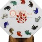 12" Marble White Decorative Wall Tile Multi Stone Elephant Design Columbus Gifts