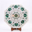 Marble Table Top Home Depot 13"x13" Malachite Inlaid Floral Fine Art Gift Her