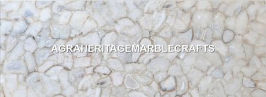 Marble Sofa Dining End Table Top White Agate Stone Outdoor Furniture Decor H5593