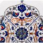 12"x12" Marble Inlay Coffee Table Lapis Peacock Floral Gemstone Art Garden Decor
