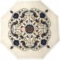 12"x12" Marble Inlay Coffee Table Lapis Peacock Floral Gemstone Art Garden Decor