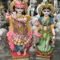 48" Hand Painted Marble Radha Krishna Divine Statue Gift Temple Home Decor E1500