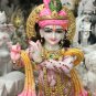 48" Hand Painted Marble Radha Krishna Divine Statue Gift Temple Home Decor E1500