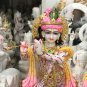 48" Hand Painted Marble Radha Krishna Divine Statue Gift Temple Home Decor E1500