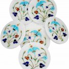 Marble Inlay Stone Tea Coaster Set Online Turquoise Lapis Multi Inlay Arts E1949