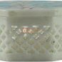 Marble Jewelry Box Turquoise Inlay Stone Floral Filigree Design Box Gift E2019