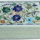 4"x3"x2" Marble Jewelry Lidded Box Lapis Inlaid Pietradura Art Veterans Gift