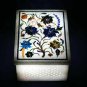 4"x3"x2" Marble Jewelry Lidded Box Lapis Inlaid Pietradura Art Veterans Gift