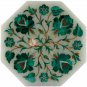 3"x3"x2" Marble White Jewelry Vintage Box Malachite Inlaid Art Veterans Day Gift