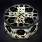 3"x3"x2" Marble White Jewelry Vintage Box Malachite Inlaid Art Veterans Day Gift