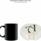Pauashell Precious Inlay Stone Marble Coaster Plate with Holders for Gift 2005 Pauashell Precious Inlay Stone Marble Coaster Plate with Holders for Gift 2005