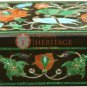 3"x2" Black Jewelry Vintage Box Carnelian Marquetry Semi Precious Veterans Gifts