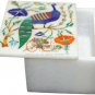 4"x3"x2" Marble Jewelry Lidded Box Semi Precious Pietradura Floral Columbus Gift