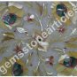 8" Marble Dinner Plate Real Mop Floral Gemstone Design Christmas Eve Gift Decor