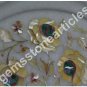 8" Marble Dinner Plate Real Mop Floral Gemstone Design Christmas Eve Gift Decor