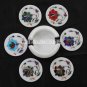 Marble Coffee Tea Coaster Set Semi Precious Multi Floral Inlay Housewarming Gift