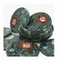Marble Coaster Set Carnelian Inlay Floral Thanksgiving Halloween Gift E1965