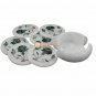 Decorative Marble Top Round Coaster Set Inlay Gemstone Floral Arts Decor E1962