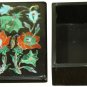 3"x2" Marble Black Vintage Jewelry Box Carnelian Pietradura Art Christmas Gift