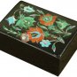 3"x2" Marble Black Vintage Jewelry Box Carnelian Pietradura Art Christmas Gift